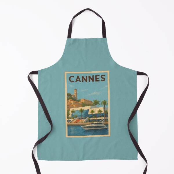 Item preview, Cannes France Travel Art – Palais des Festivals and Yacht on the French Riviera designed and sold by Annika Shurafa.