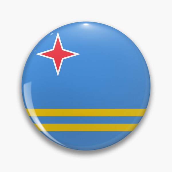 Item preview, Aruba Flag Circle Red Star Yellow Stripes designed and sold by NTGUILTY.