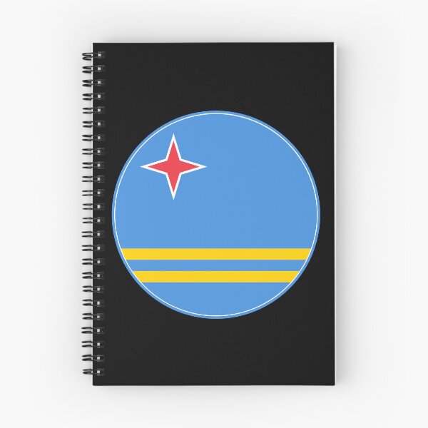 Item preview, Aruba Flag Circle Red Star Yellow Stripes designed and sold by NTGUILTY.