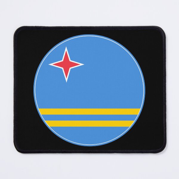 Item preview, Aruba Flag Circle Red Star Yellow Stripes designed and sold by NTGUILTY.