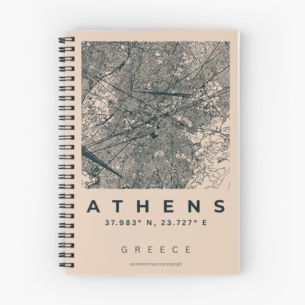 Item preview, Athens Greece Capital Minimalist City Map designed and sold by NosandEdgy.