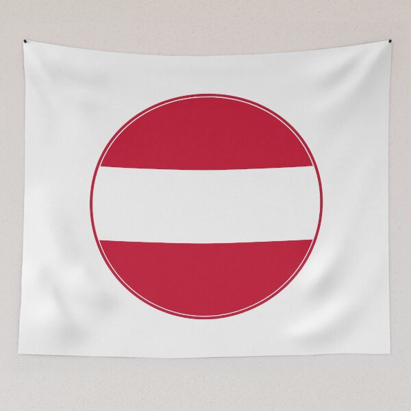 Item preview, Austria Flag Circle Red White Red Stripes designed and sold by NTGUILTY.