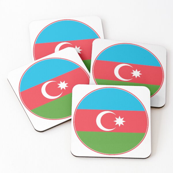 Item preview, Azerbaijan Flag Circle Star Crescent Design designed and sold by NTGUILTY.
