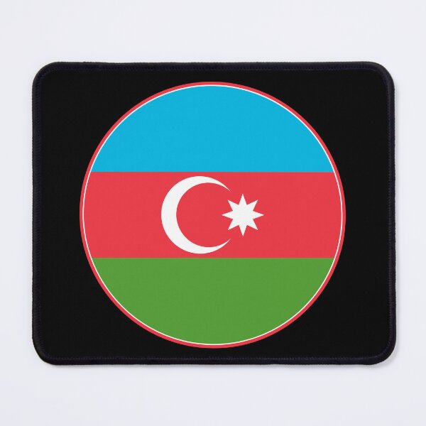 Item preview, Azerbaijan Flag Circle Star Crescent Design designed and sold by NTGUILTY.
