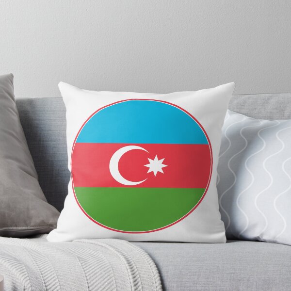 Item preview, Azerbaijan Flag Circle Star Crescent Design designed and sold by NTGUILTY.