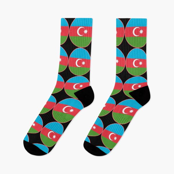 Item preview, Azerbaijan Flag Circle Star Crescent Design designed and sold by NTGUILTY.