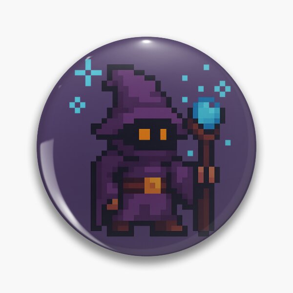 Item preview, Pixel Wizard - Retro 8-Bit Mage with Staff and Magical Sparkles designed and sold by NerdHoard.