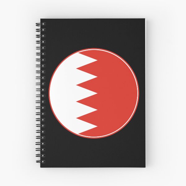 Item preview, Bahrain Flag Circle Red White Zig Zag Design designed and sold by NTGUILTY.
