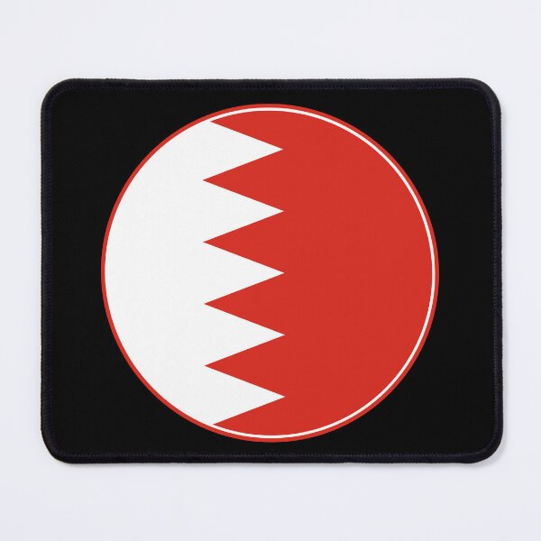 Item preview, Bahrain Flag Circle Red White Zig Zag Design designed and sold by NTGUILTY.