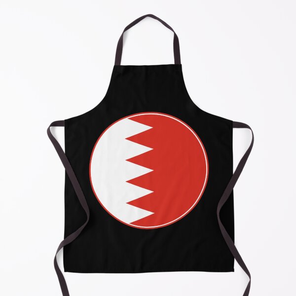 Item preview, Bahrain Flag Circle Red White Zig Zag Design designed and sold by NTGUILTY.