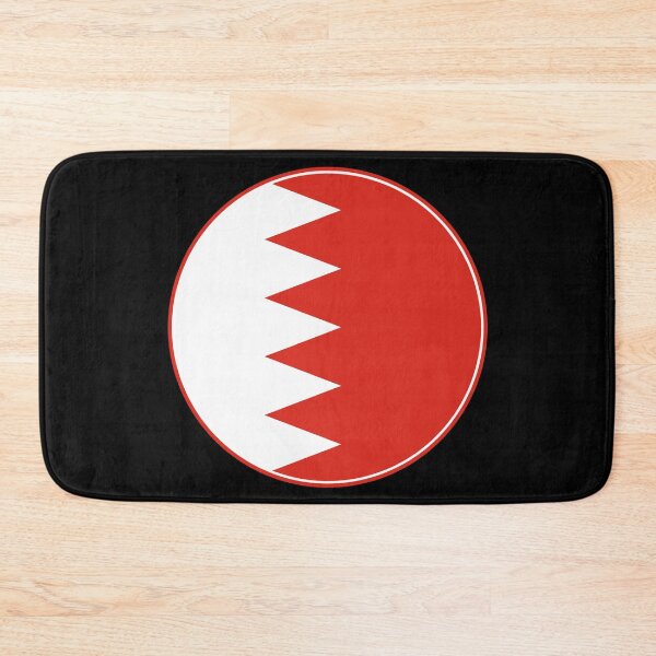 Item preview, Bahrain Flag Circle Red White Zig Zag Design designed and sold by NTGUILTY.