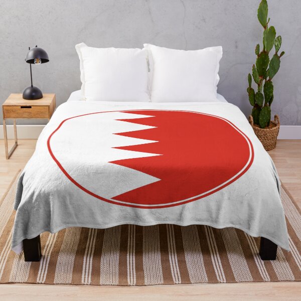 Item preview, Bahrain Flag Circle Red White Zig Zag Design designed and sold by NTGUILTY.
