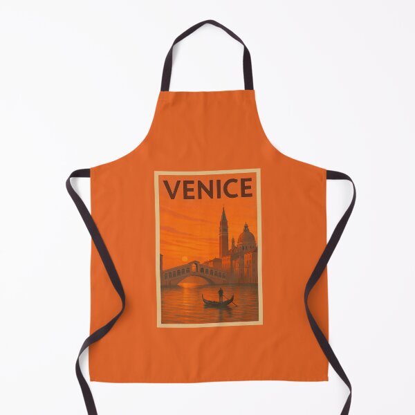 Item preview, Venice Italy Travel Art – Rialto Bridge and Gondola at Sunset Postcard designed and sold by Annika Shurafa.