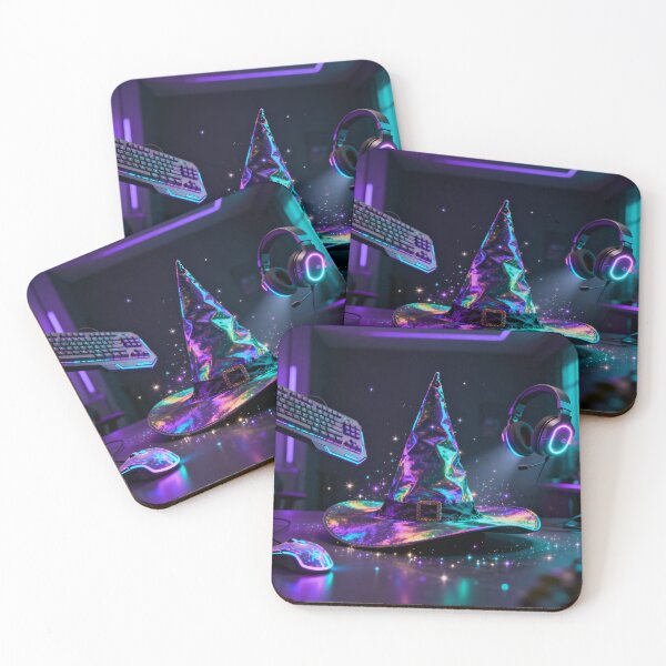 Item preview, Mystical Witch Hat Gaming Holographic Sticker designed and sold by LIST-EM.