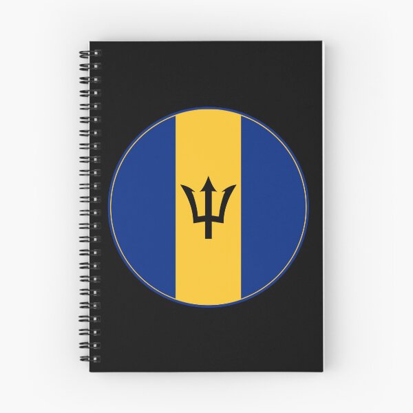 Item preview, Barbados Flag Circle Trident Blue Yellow Design designed and sold by NTGUILTY.