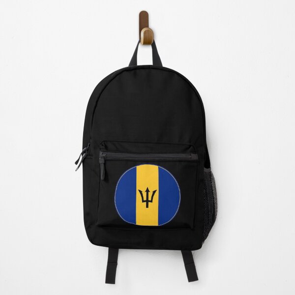 Item preview, Barbados Flag Circle Trident Blue Yellow Design designed and sold by NTGUILTY.