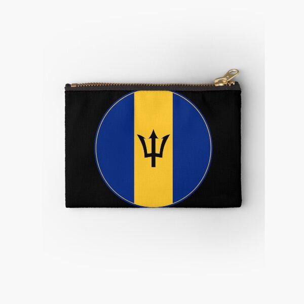 Item preview, Barbados Flag Circle Trident Blue Yellow Design designed and sold by NTGUILTY.