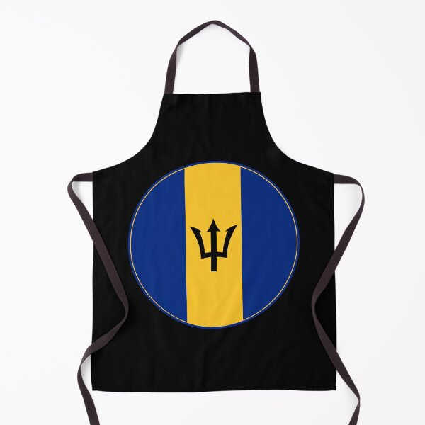 Item preview, Barbados Flag Circle Trident Blue Yellow Design designed and sold by NTGUILTY.