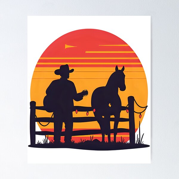 Item preview, Christmas on the Range Cowboy Musician designed and sold by Hintotees.