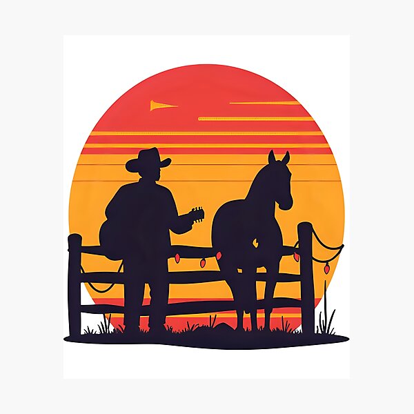 Item preview, Christmas on the Range Cowboy Musician designed and sold by Hintotees.