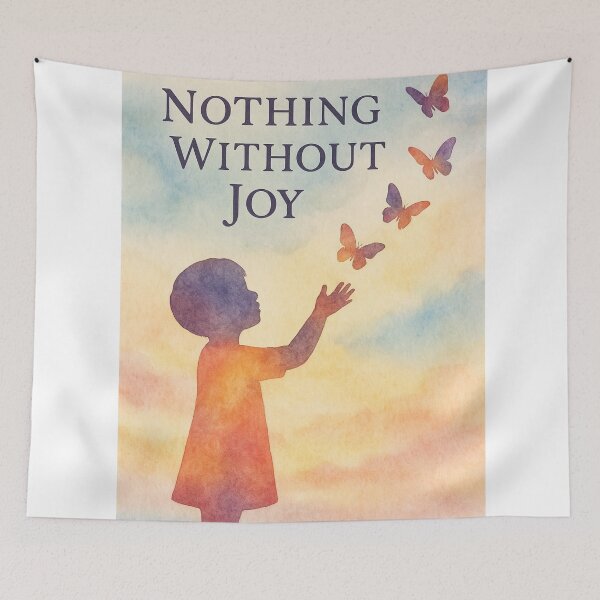 Item preview, Nothing Without Joy — Montessori Watercolor Inspiration Design designed and sold by MforMontessori.