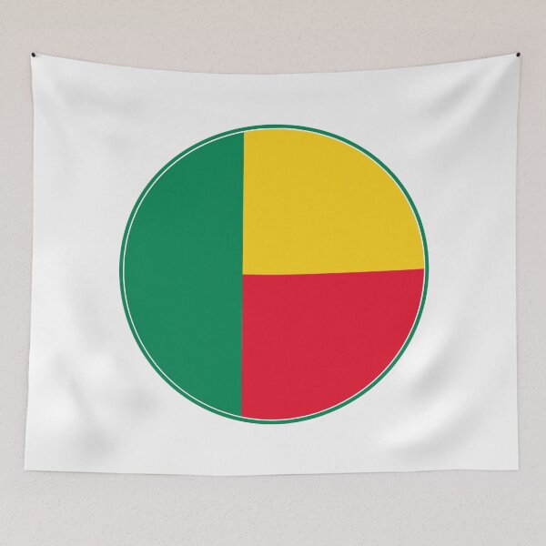 Item preview, Benin Flag Circle Green Yellow Red Design designed and sold by NTGUILTY.