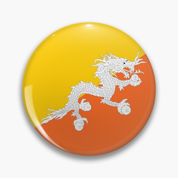 Item preview, Bhutan Flag Circle Druk Thunder Dragon Design designed and sold by NTGUILTY.