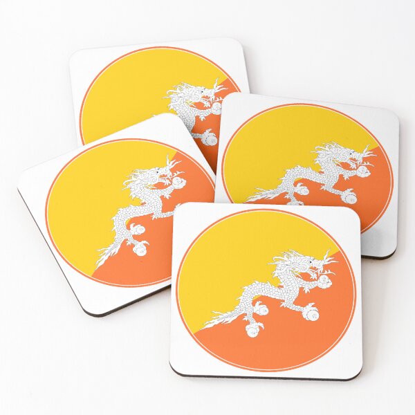 Item preview, Bhutan Flag Circle Druk Thunder Dragon Design designed and sold by NTGUILTY.