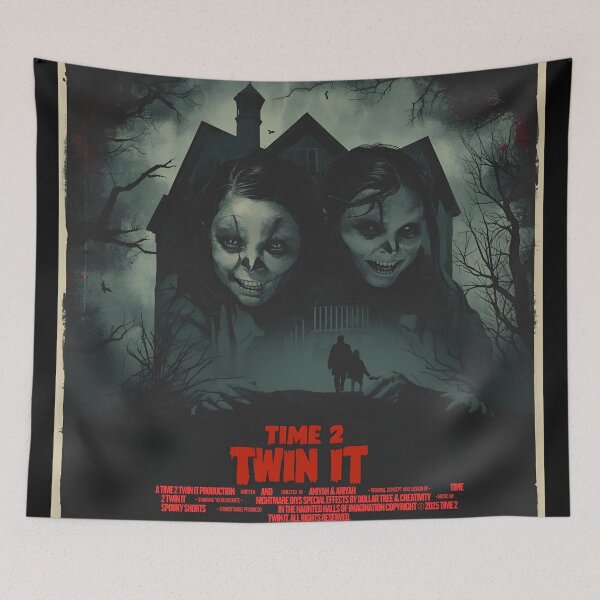 Artikelvorschau, Time 2 Twin It Gruseliges DIY-Shirt Vintage Horror und Halloween Bastel-T-Shirt | Time2TwinIt | Time 2 Twin It entworfen und verkauft von LAVegasVibes .
