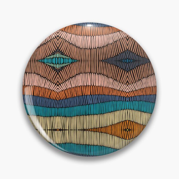 Item preview, Colorful Hand Stitched Waves Lines Pattern designed and sold by patternarya.