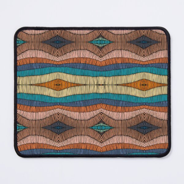 Item preview, Colorful Hand Stitched Waves Lines Pattern designed and sold by patternarya.