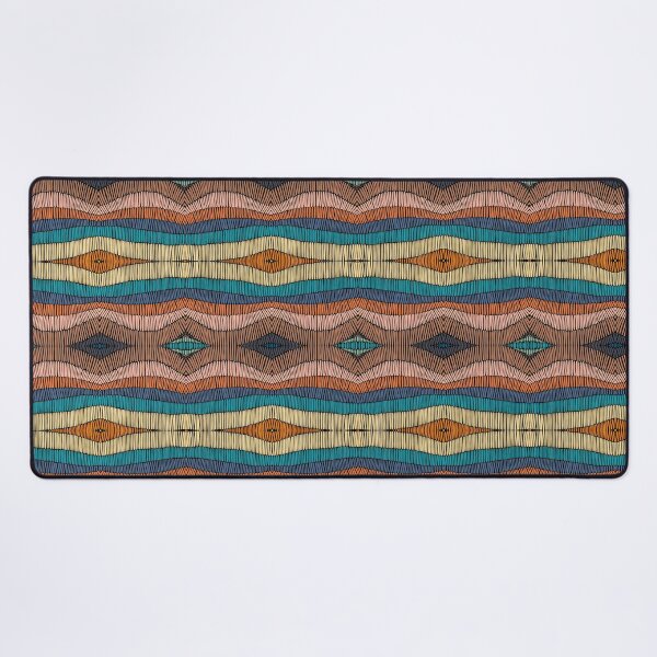 Item preview, Colorful Hand Stitched Waves Lines Pattern designed and sold by patternarya.