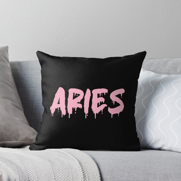 Item preview, ARIES BRIGHT PINK ON BLACK BLOOD DRIP designed and sold by RomeArtCo.