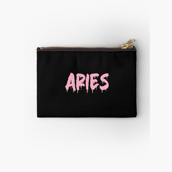 Item preview, ARIES BRIGHT PINK ON BLACK BLOOD DRIP designed and sold by RomeArtCo.