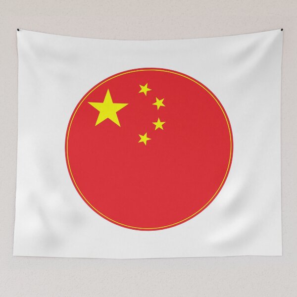 Item preview, China Flag Circle Five Stars Red Design designed and sold by NTGUILTY.