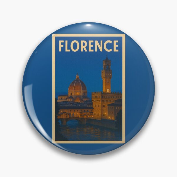 Artikelvorschau, Florence Italy Travel Art – Duomo and Ponte Vecchio at Night entworfen und verkauft von Annika Shurafa.