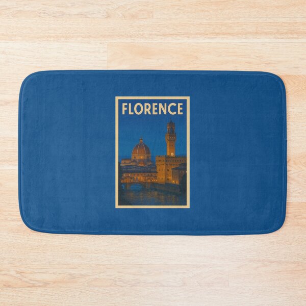 Item preview, Florence Italy Travel Art – Duomo and Ponte Vecchio at Night designed and sold by Annika Shurafa.