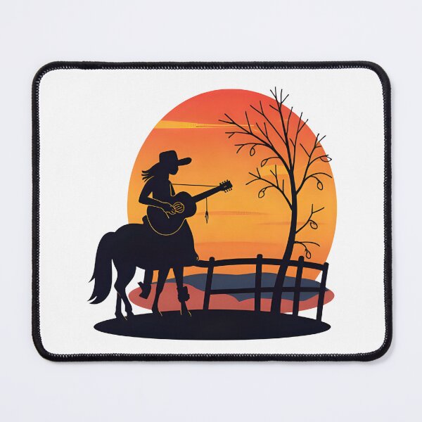 Item preview, Christmas on the Range Cowgirl Musician designed and sold by Hintotees.