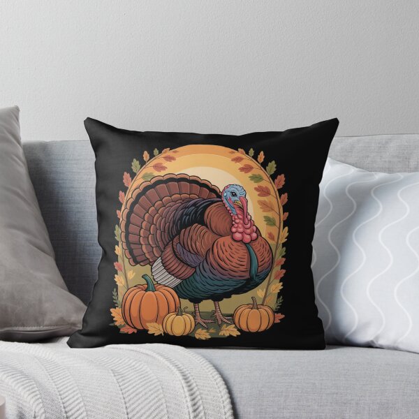 Item preview, Autumn Harvest Scene – Thanksgiving Turkey & Pumpkin Patch designed and sold by Gogetgiggles.