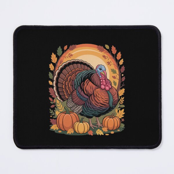 Item preview, Happy Thanksgiving Art – Festive Turkey & Fall Leaves Design designed and sold by Gogetgiggles.