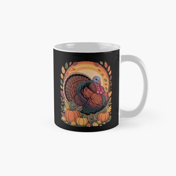 Item preview, Happy Thanksgiving Art – Festive Turkey & Fall Leaves Design designed and sold by Gogetgiggles.