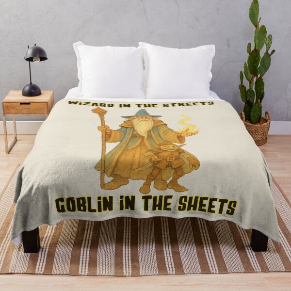 Item preview, Wizard in Streets Goblin in Sheets Fantasy Humor designed and sold by Victor Shadehorn.