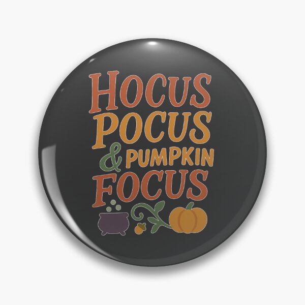 Item preview, Hocus Pocus & Pumpkin Focus Sticker – Fun Autumn Quote with Cauldron and Pumpkins designed and sold by Feral Confetti.