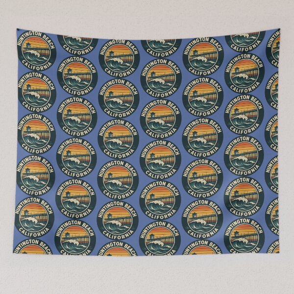 Item preview, Huntington Beach Pier Surf Circle – California Coastal Surf Design designed and sold by getpressedshirt.