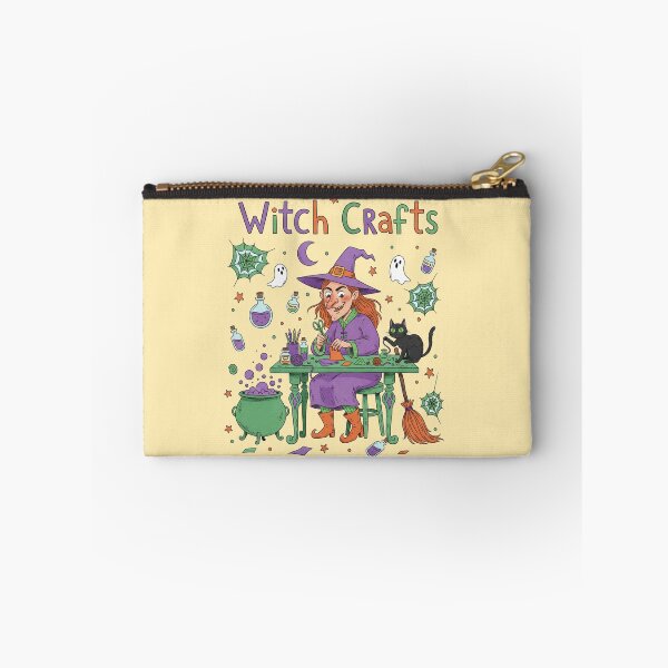 Item preview, Witch Crafts Funny Halloween Witch Making Crafts with Black Cat designed and sold by TinaDu-.