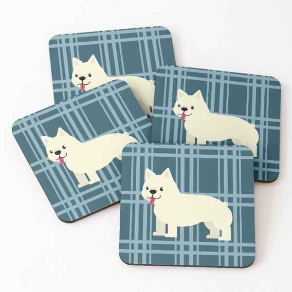 Item preview, Cream French Bulldog with Blue Plaid designed and sold by Mountain-Point.
