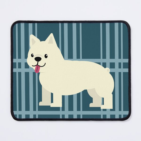 Item preview, Cream French Bulldog with Blue Plaid designed and sold by Mountain-Point.