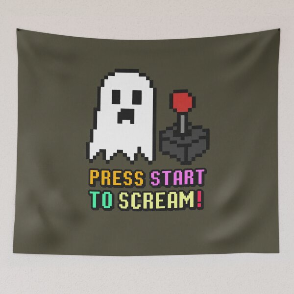 Item preview, Retro Pixel Ghost with Joystick – Funny Halloween Gamer Tee & Gift designed and sold by kakaworld.
