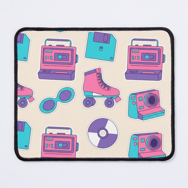 Item preview, 90s Nostalgia Pattern – Retro Tech and Pop Culture Icons designed and sold by skysshobu.