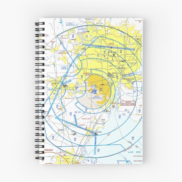 Aperçu de l'œuvre Carte des voies de migration de l'aéroport de Détroit créée et vendue par LAPilotGirl.